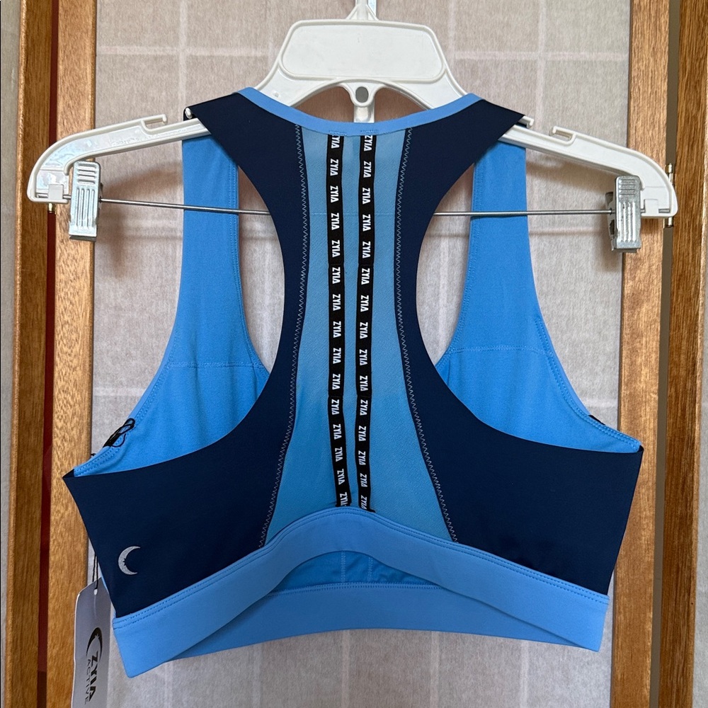 Zyia Active Sky on Navy Game Day Light n Tight Sports Bra Sz XL - Picture 3 of 4